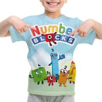 Numberblocks T-Shirt For Girls Boys Cartoon Print Kawaii Tshirts Kids O-neck Summer Harajuku Short-Sleeve Tops Children Clothes