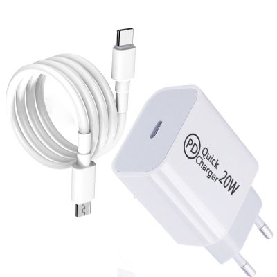 For Apple iphone PD 20W Fast Charger For iPhone 14 13 12 Pro Max X XS iPad Air Type-C to Type-C Quick Charging Cable EU/US Plug