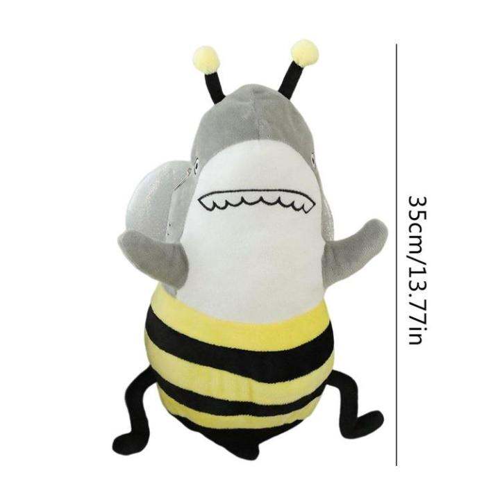 plush-shark-bee-purse-cute-yellow-bee-shark-plush-dolls-keychain-bag-cute-bee-shark-plush-dolls-keychain-bag-stuffed-animal-shark-plushie-bag-for-kids-gifts