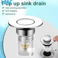 LMC Bathroom Sink Drain Stopper Pop Up Basin Drain Filter Anti-Clogging Hair Stopper Strainer Prevent Odor Bug For Sink Bathtub