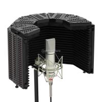 Microphone Isolation Screen Foldable 5 Panels Professional Acoustic Sound Shield Recording Panel Shield recording studio Projector Mounts