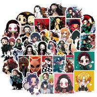 hot【DT】 50pieces Demon Slayer Anime Stickers Wall Fridge Motorcycle Refrigerator Laptop Car no repeat