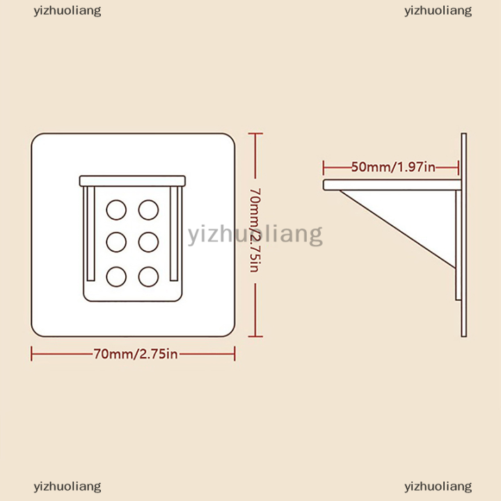 yizhuoliang-หมุดยึดชั้นวางมีกาว4ชิ้นสำหรับห้องครัวห้องนอนตู้เสื้อผ้าชั้นคลิปรองรับที่แขวนผนังที่ยึดสติกเกอร์