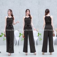 Maya-fashion เสื้อผ้าแฟชั่น Jumpsuit สีดำ พร้อมส่ง