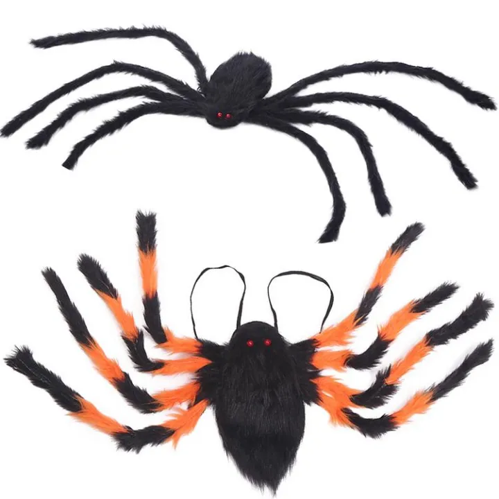 Halloween Giant Spider Decorations Plush Giant Spider Realistic Fake