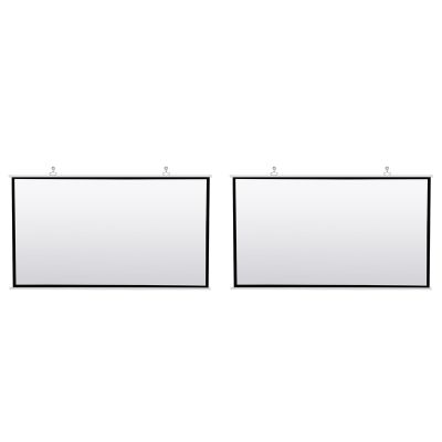 2X Portable Projector Screen for Home Theater Outdoor HD White Foldable Anti-Crease (60Inch)