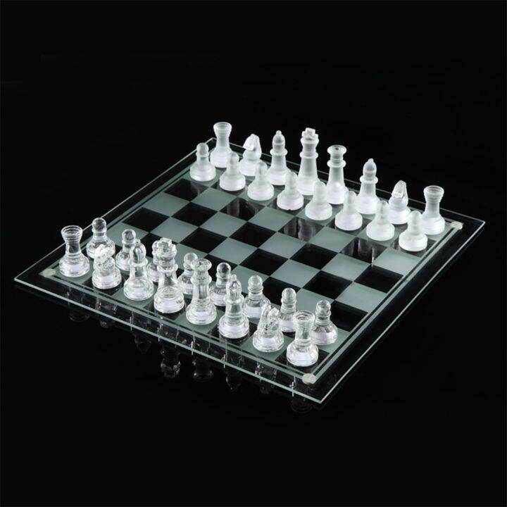 Luxury Chess Set Glass Chess Game HighQuality Crafts Crystal Glass