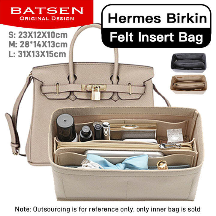 Women Insert Bag Organizer for Birkin 25 30 35 Makeup Handbag Organizer  Lady Inner Purse Portable Cosmetic Inside Bags 3 Colors