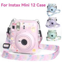 เคสป้องกันสำหรับ Fujifilm Instax Mini 12ฟิล์มสำเร็จรูปกล้องแข็งติดคริสตัลกรอบที่ถอดออกได้ Tali Bahu รุ้ง