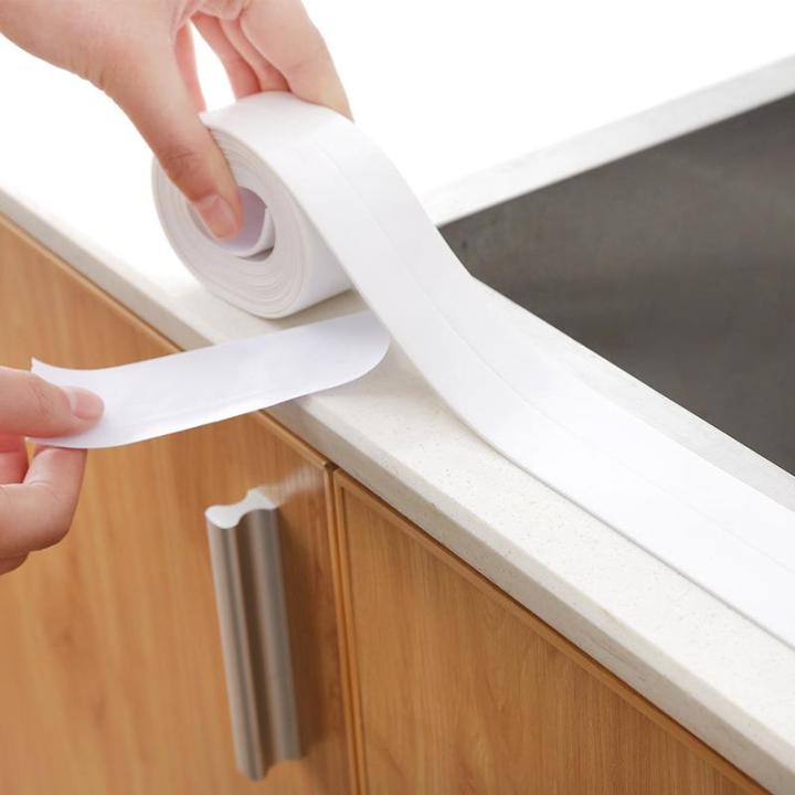 hot-k-เทปแถบปิดซิงค์2022ฝักบัวอาบน้ำสีขาวพีวีซีมีกาวในตัวสติกเกอร์ติดผนังกันน้ำสำหรับห้องน้ำห้องครัว