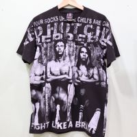 เสื้อวง Red Hot Chili Peppers ลายโอเวอร์ปริ้น สไตล์วินเทจ สกรีนทั้งตัว ผ้านอก เสื้อOVP เสื้อโอเวอร์ไซส์ เสื้อวงดนตรีต่างประเทศ เสื้อวงร๊อค