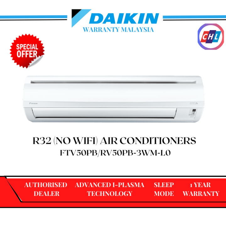 Daikin Wall Mounted R32 Non Inverter Air Conditioners 2 0hp Ftv50pb