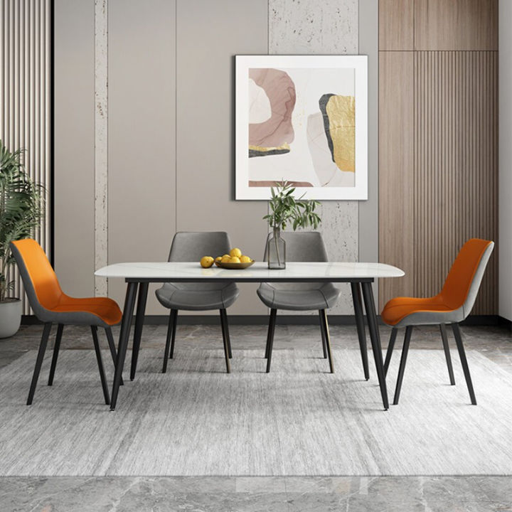 โต๊ะ-โต๊ะทานข้าว-4-คน-modern-luxury-โต๊ะทานอาหาร-โต๊ะอเนกประสงค์-หน้าโต๊ะกระเบื้อง-ขาเหล็ก-ขนาดยาว120-130cm-พร้อมส่ง