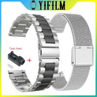 ☂ สายนาฬิกาโลหะ 22 มม. สำหรับ IMILAB W12 W11 สำหรับ IMILAB KW66 SmartWatch Band สร้อยข้อมือเข็มขัด 20 มม. สายสแตนเลสสายรัดข้อมือ