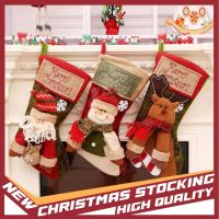 Santa Socks Gift Bag New Year Wall Decoration New Pendant Christmas Children Gift Bag Shopping Ornament Festival Tableware Socks Tights