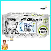 ผ้าเช็ดทำความสะอาดสัตว์เลี้ยง ABSORB PLUS ANTI BAC BABY POWDER 80 แผ่นPET WIPES ABSORB PLUS ANTI-BACTERIAL BABY POWDER 80PCS **ราคารวม Vat แล้วค่ะ ไม่มีบวกเพิ่ม**