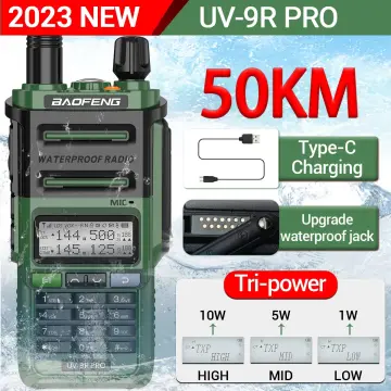 Baofeng UV-9R PRO V1 V2 Type-c Charger Waterproof Walkie Talkie Upgraded of  UV-9R Plus Two Way Radio Dual Band CB Ham Radio