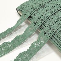 1Yard Best Selling Latest Lace Fabric 3.8cn Lace Ribbon Cotton Guipure Green Lace Fabric Applique Wedding Dress Sewing Trim LA53 Fabric  Material