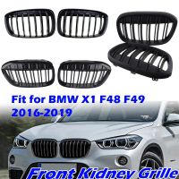 Rhyming Car Front Bumper Kidney Grille Black Racing Air Intake Grill Car Accessories Fit For BMW X1 F48 F49 2016-2019 X-Drive