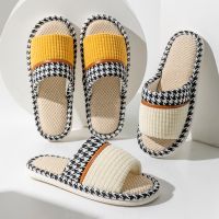 [COD] High-end thick-soled and linen slippers for women spring autumn indoor breathable non-slip floor home men