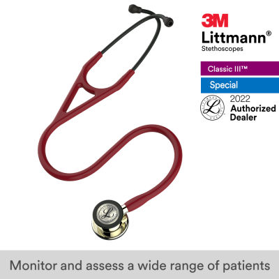 3M Littmann Cardiology IV Stethoscope, 27 inch, #6176 ( Burgundy Tube, Champagne-Finish Chestpiece, Stainless Stem and Eartubes)