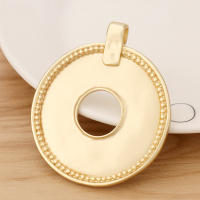 2 Pieces Matte Gold Large Open Hollow Round Circle Charms Pendants Boho for Necklace Jewellery Making 64x55mm