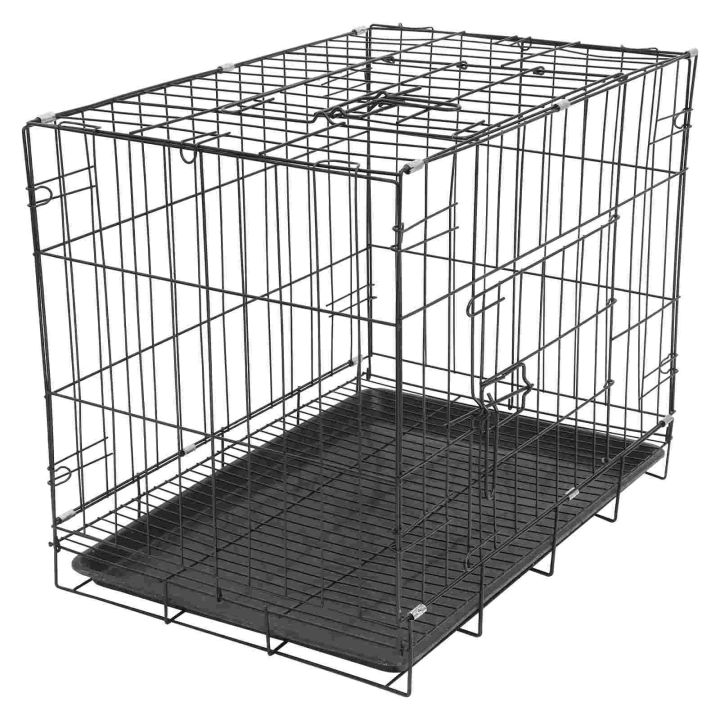 dog-cage-crate-pet-folding-dogs-crates-indoor-medium-puppy-steel-large-metal-house-cages-size-foldable-door-collapsible-tray