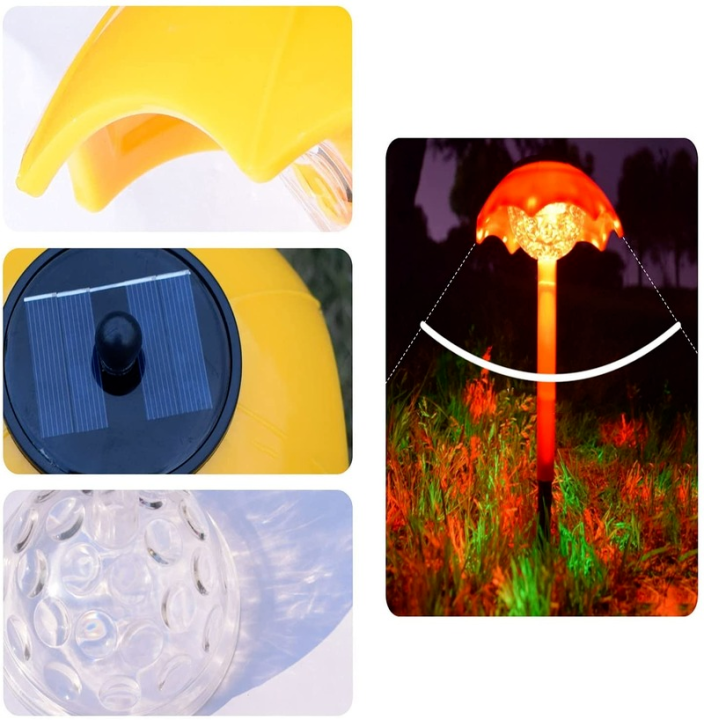 LED Solar Umbrella Light Gradual Flashing Outdoor Courtyard Garden Plugin Light Landscape Light