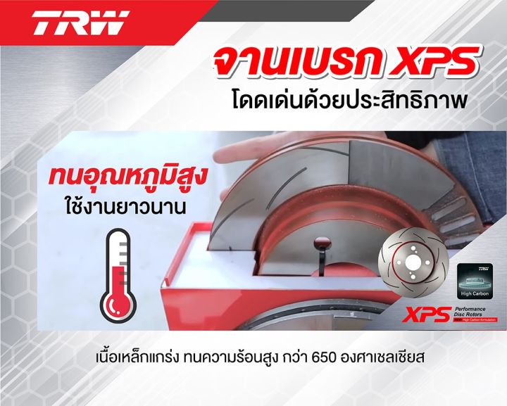 ส่งไวมาก-จานเบรกแต่ง-trw-xps-255mm-275mm-259mm-สำหรับ-toyota-yaris-gen-1-2005-2012