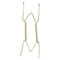 48 Pieces 6 Inch Invisible Plate Hangers Wall Plate Hangers Brass Wire Plate Holders with 54 Pieces Wall Hooks