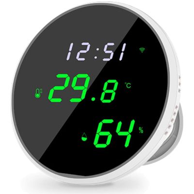 WiFi Room Temperature Humidity Monitor Smart Temperature Humidity Monitor with LED Backlit Display