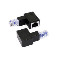 Rj45 Fast Ethernet ชายกับหญิงบนข้อศอกมุมอะแดปเตอร์ Cat5/6 Ethernet Lan Extension Adapter สำหรับเครื่องพิมพ์ Router