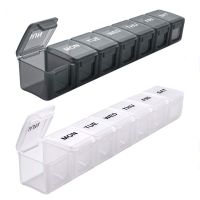 7 grids Portable pill box 7 days Organizer 1 Times One Day Travel with Large Compartments for Vitamins Medicine Fish Oils