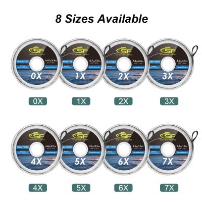 hot！【DT】 Tenkara Fly Fishing Tippet Monofilament with Holder Leaders Trout 0X 1X 2X 3X 4X 5X 6X 7X