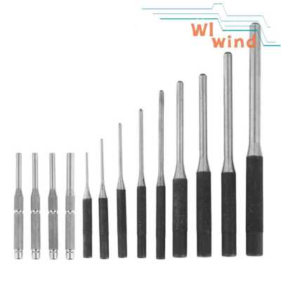13pcs Remover Pin Punch เครื่องมือ ชุด พร้อมกระเป๋าใส่หัวกลม Starter Punch Chisel Stainless Steel Protable Multi Size Safe for Jewellers Carpenter