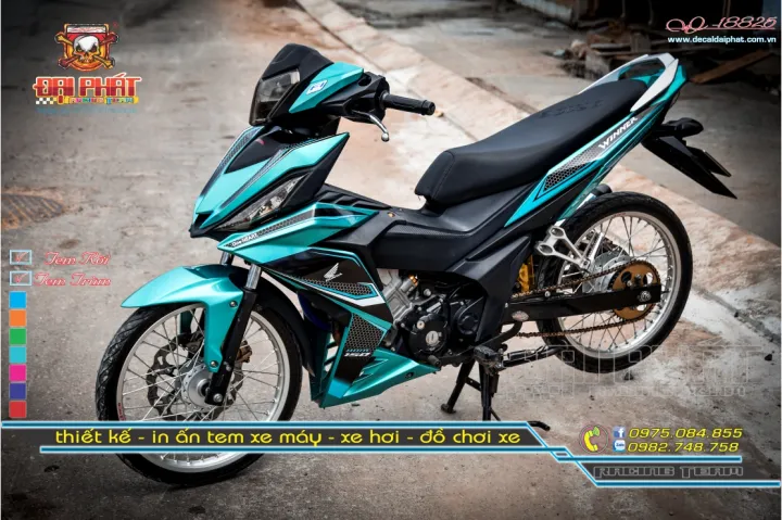 Tem xe winner v1 zin đỏ trắng xanh  Nguyễn Decal  Chuyên Dán Keo Xe  Design Tem Xe Decal Tem Xe Nguyễn Decal