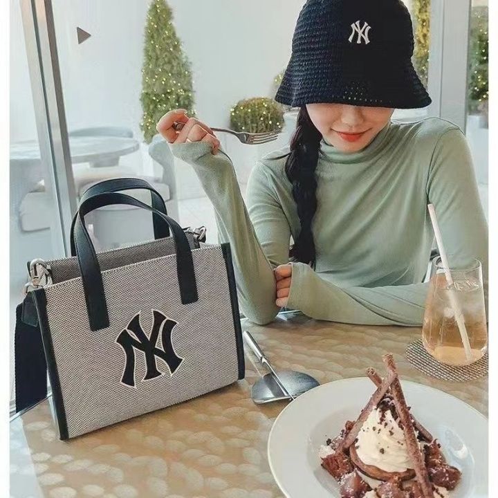 mlb-official-ny-new-korean-trendy-brand-ny-tote-bag-fashion-foreign-style-messenger-portable-casual-shoulder-all-match-commuter-bag