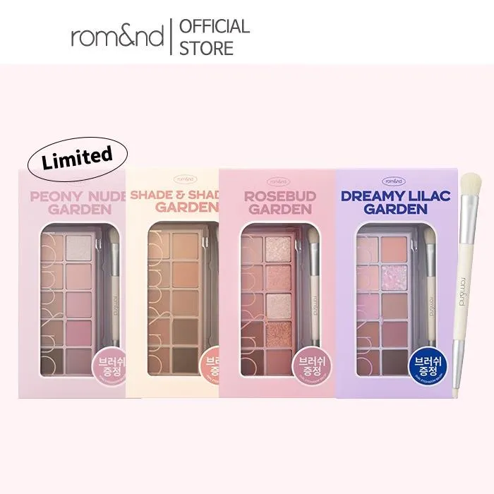 rom&nd BETTER THAN PALETTE DUAL BRUSH SET PACKAGE 05 SHADE AND SHADOW GARDEN