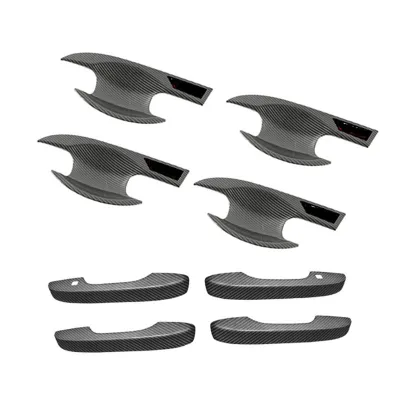 For 11Th Gen Honda Civic 2022 Car Door Handle Bowl Cover Trim Decoration Sticker Exterior Accessories,Carbon Fiber, 8PCS