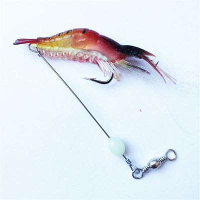 ▪▪✗ 8cm 5g Luminous Soft Bait Luya Shrimp Bait Hanging Bionic Fake Bait Fishing Bait Silicone Soft Bug Fishing Lures