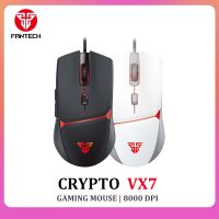 FANTECH เมาส์สำหรับเล่นเกมส์ VX7ความละเอียด8000DPI เมาส์มีสาย USB พร้อมไฟ RGB สามารถปรับเมาส์เล่นเกมออกแบบตามหลักสรีรศาสตร์ได้6ระดับสำหรับแล็ปท็อปพีซี