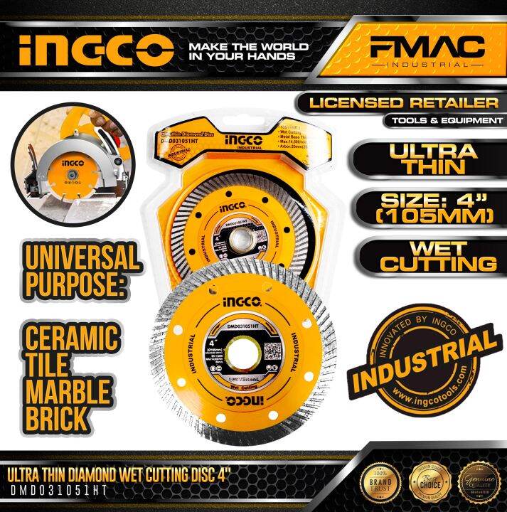 INGCO Industrial Ultra thin Diamond Disc Wet Cutting 4