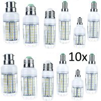 10ชิ้นโคมไฟหลอดไฟข้าวโพด LED E14 E12 E27 10W 20W 25W 30W 4014 D โคมไฟ LED E26 110V 220V 36 72 96 138Leds เปลี่ยนหลอดฮาโลเจน