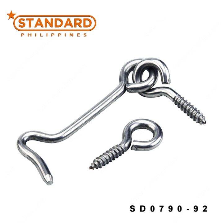 (2/3/4/5/6 Inches) Hook and Eye Latch, Cabin Hook Latch Wood Gate