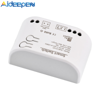 Aideepen สวิตช์ไฟ Wi-Fi สวิตซ์อัจฉริยะไร้สายสวิตช์ควบคุมด้วยแอปเสียงโมดูล DIY เครื่องจับเวลาระยะไกลใช้งานร่วมกับ Alexa