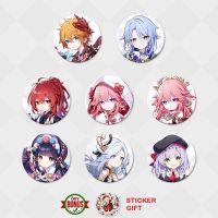 【CC】 Genshin Anime Badge Chibi Tartaglia Ayato Yae Yunjin Shenhe Diluc Metal Brooch Pins Game