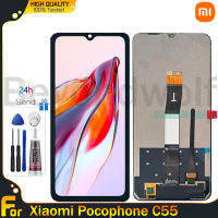 Beyondwolf ต้นฉบับสำหรับ Xiaomi Poco C55ชิ้นส่วนจอสัมผัสแอลซีดีของเครื่องแปลงดิจิทัลสำหรับ Xiaomi Poco C55 22127PC95I อะไหล่ทดแทน LCD