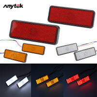 ANYTEK จักรยานไฟฟ้าสะท้อนแสงรถจักรยานยนต์,ไฟ Led ป้ายทะเบียนรถสี่เหลี่ยมไฟท้ายเบรคกันน้ำ1คู่