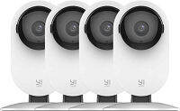 YI 4pc Security Home Camera, 1080p 2.4G WiFi Smart Indoor Nanny IP Cam with Night Vision, 2-Way Audio, AI Human Detection, Phone App, Pet Cat Dog Cam - Works with Alexa and Google 4 Count (Pack of 1)