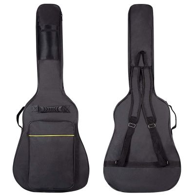 Classic 40/41 Inch Oxford Fabric Acoustic Guitar Bag Waterproof Backpack 5mm Cotton Double Shoulder Straps Padded Soft Case